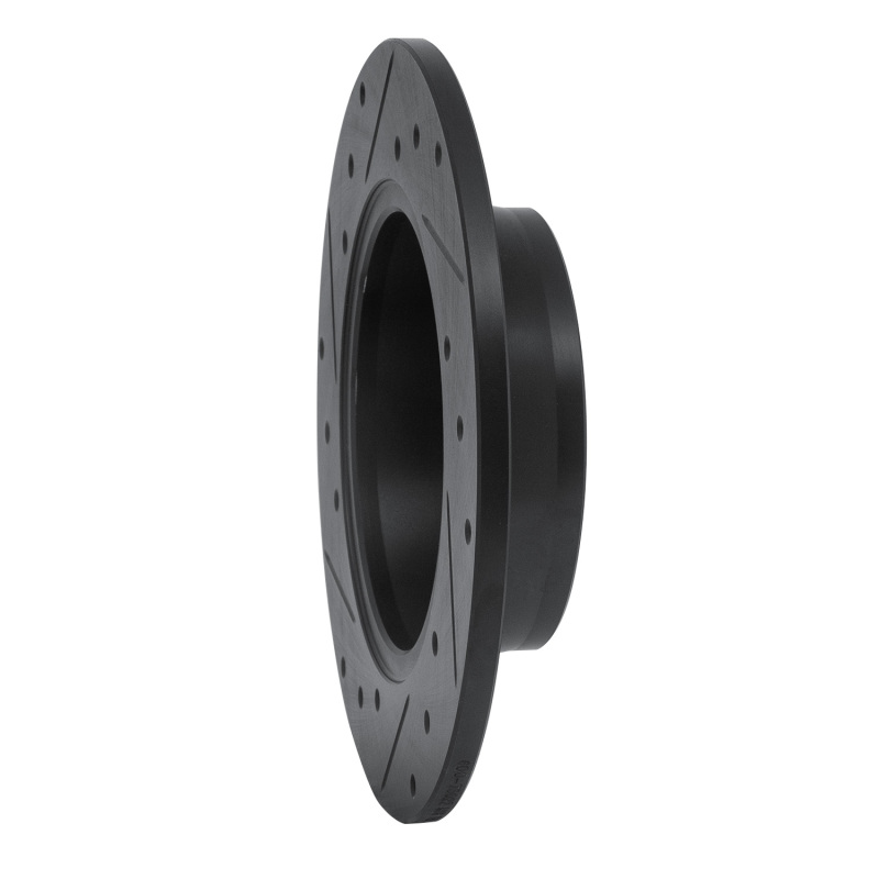 Audi A6 Quattro Brake Rotor (1) - Rear Right - R1 Concepts - Drilled & Slotted - Black - `99-`05